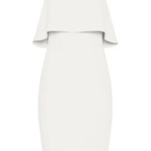 Likely White Sheath Dress Off-the-Shoulder Midi
